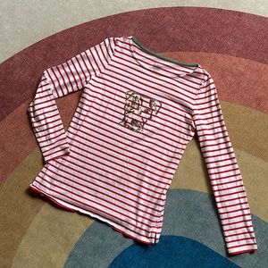 Boden shirt with stripes & sequins